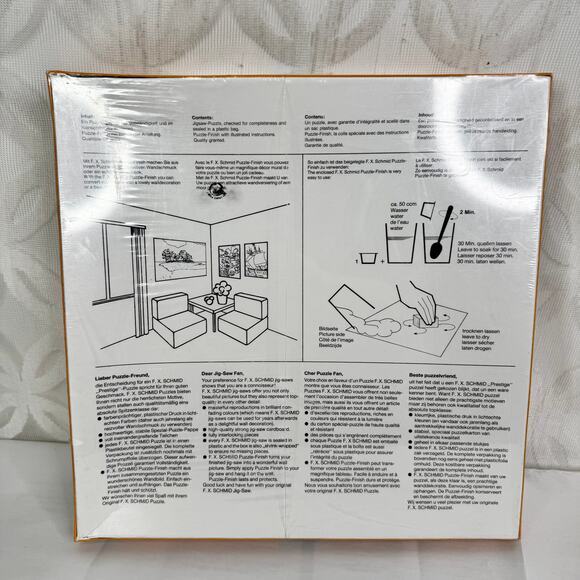 FX Scmid Flotilla 600 Piece Puzzle Ray Harris-Ching 1997 45cm X 45cm Ducks - Picture 9 of 11